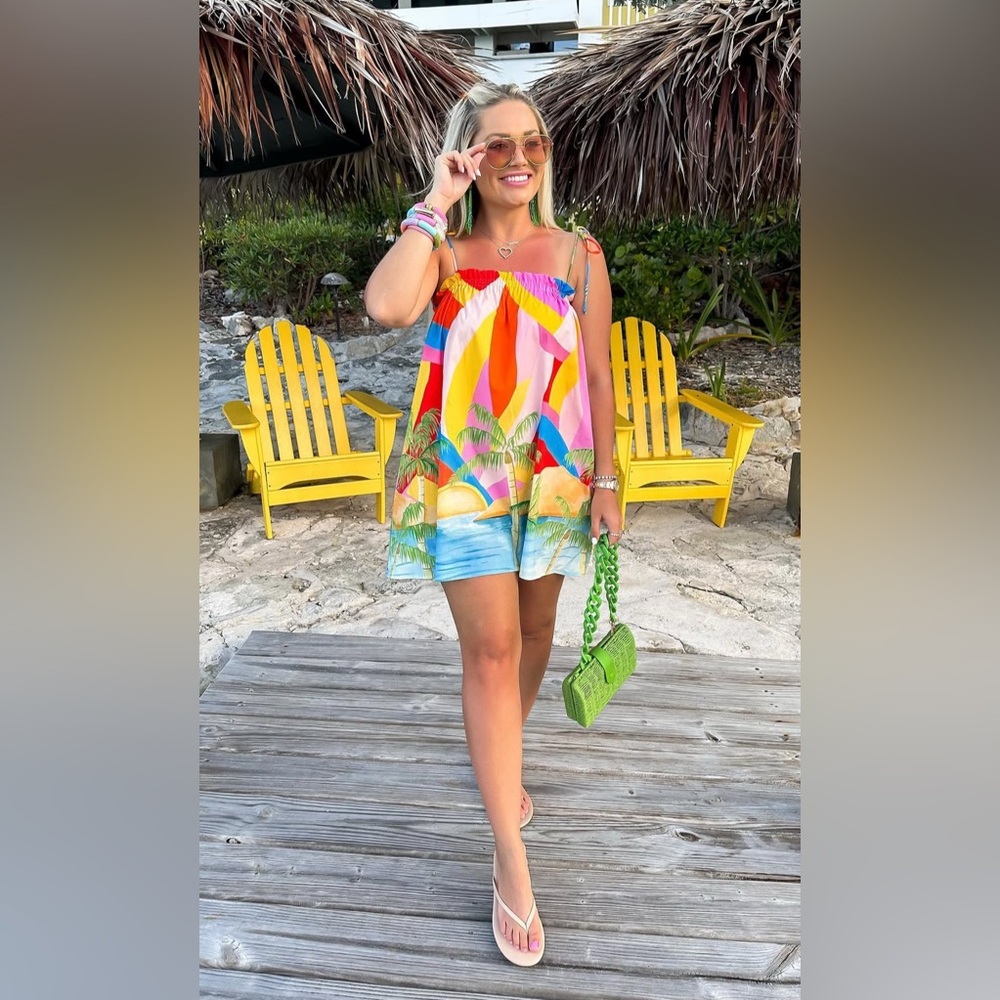 NWOT Show Me Your Mumu Angel Mini Dress Rainbow Key XS